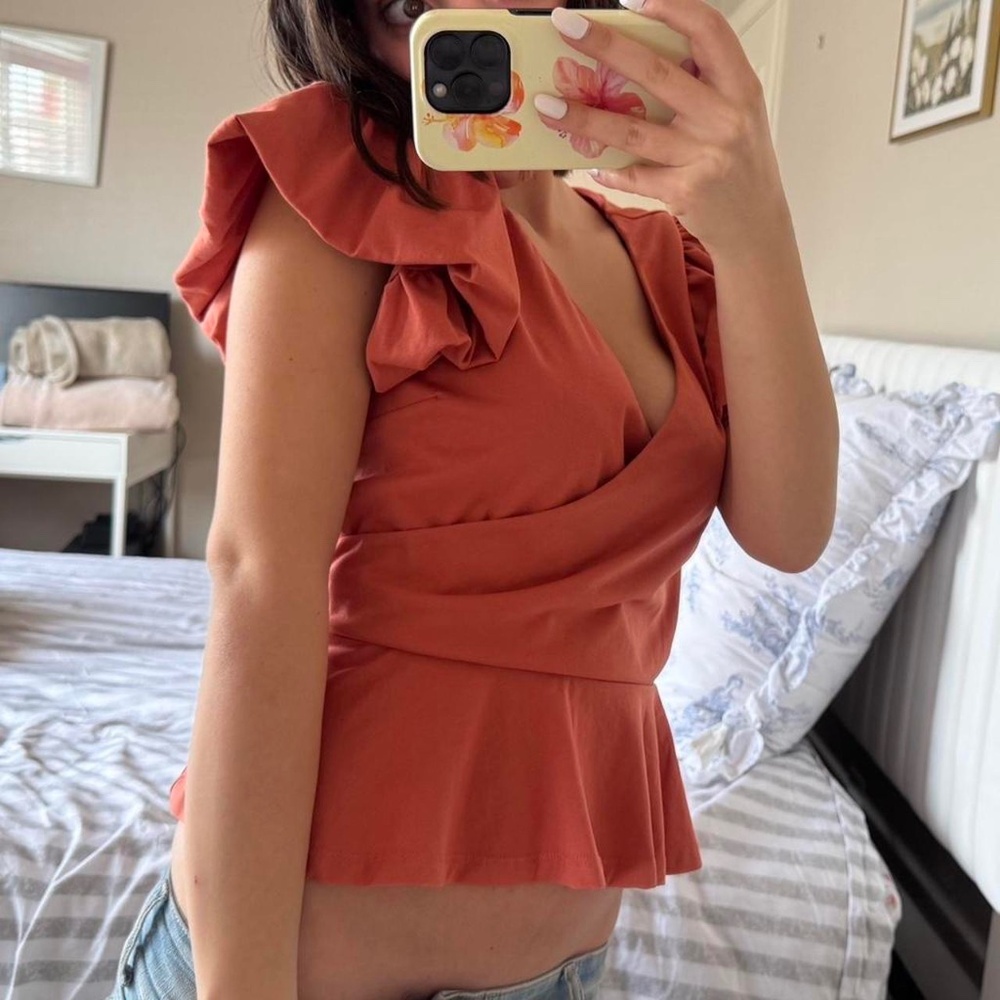 xpress Women's Orange and Pink Blouse